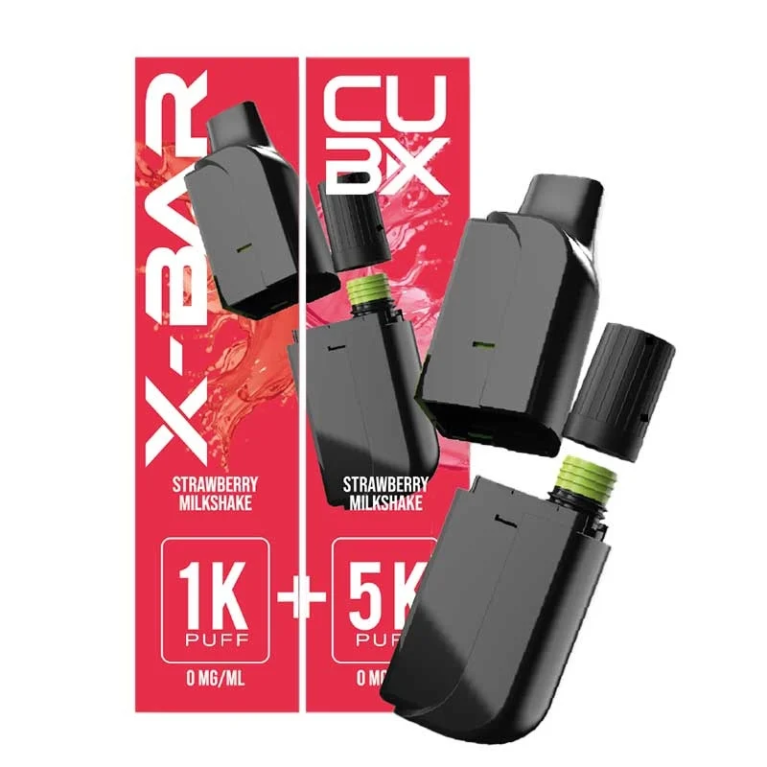 Cartouche pré-remplie CUBX Go X-Bar Milkshake Fraise